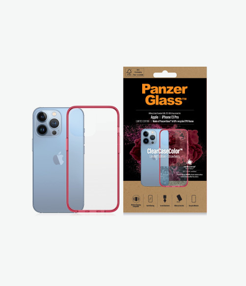 PANZERGLASS iPhone 13 Pro - Clear Case Color - Drp Protection Treated w/Anti-Mi