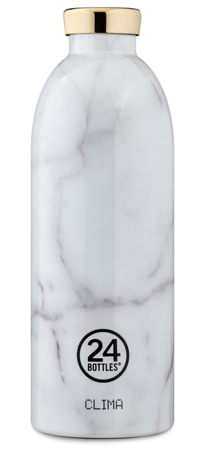 24BOTTLES Clima Double Walled Stainless Steel Water Bottle - 850ml - Carrara-White / Drinkware / New