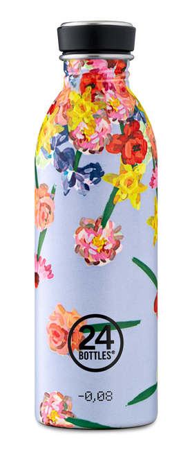 24BOTTLES Urban Lightest Stainless Steel Water Bottle - 500ml - Flower Fall-Multi-color / Drinkware / New