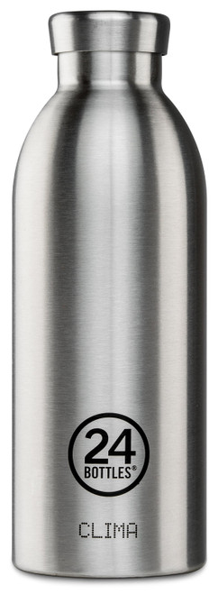 24BOTTLES Clima Double Walled Stainless Steel Water Bottle - 500ml - Steel