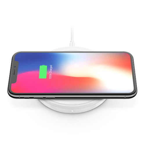 BELKIN Boost Up Wireless Charging Pad 10W Fast Wireless Charger - White-White / Wireless Chargers / New