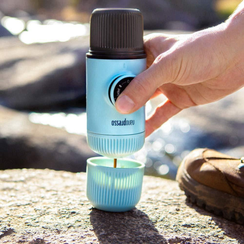 WACACO Elements Nanopresso Portable Espresso Maker with Protective Case (Manual-Blue / Portable Coffee Makers / New WACACO Elements Nanopresso Portable Espresso Maker with Protective Case (Manual-Blue / Portable Coffee Makers / New