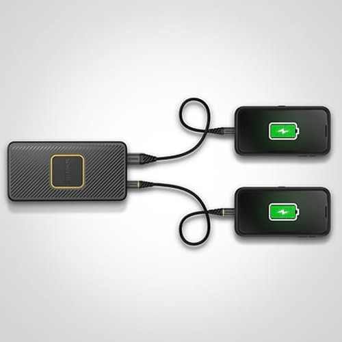 OTTERBOX Fast Charge Power Bank 10,000 mAh USB-A & USB-C 18W PD with Integrated