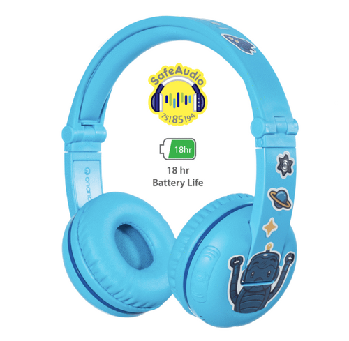 BUDDYPHONES PLAY Wireless Bluetooth Headphones for Kids - Blue