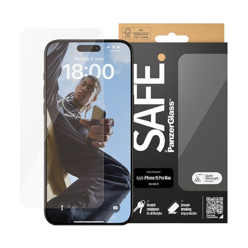 SAFE APPLE IPHONE 15 PRO MAX - ULTRA WIDE FIT - CLEAR