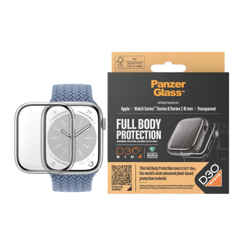 PANZERGLASS Apple Watch Series 9 41mm Screen Protector with D3O Full Body Case