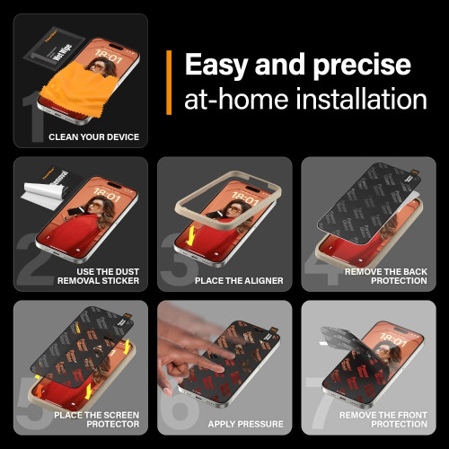 PANZERGLASS iPhone 15 Pro - UWF Screen Protector with Anti-Reflective & Bluelig-Clear / Mobile Screen Protectors / New