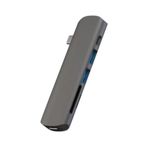 ADDICTED 6 Hub 4K HDMI, USC-C, SD  and  Micro SD Card Reader, 2x USB-A - Grey ADDICTED 6 Hub 4K HDMI, USC-C, SD  and  Micro SD Card Reader, 2x USB-A - Grey