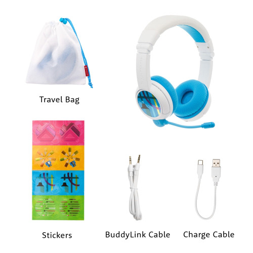BUDDYPHONES School Plus Wireless Headphone - Blue