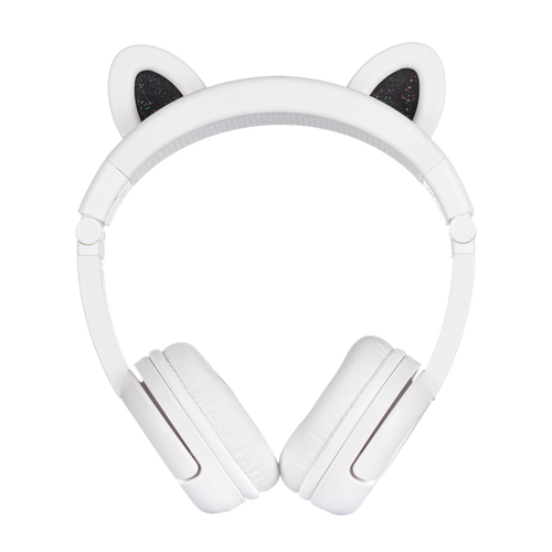 BUDDYPHONES PlayEars+ Bluetooth Wireless Headset - Superb Sound & Playful Anima-White / Kids Audio / New