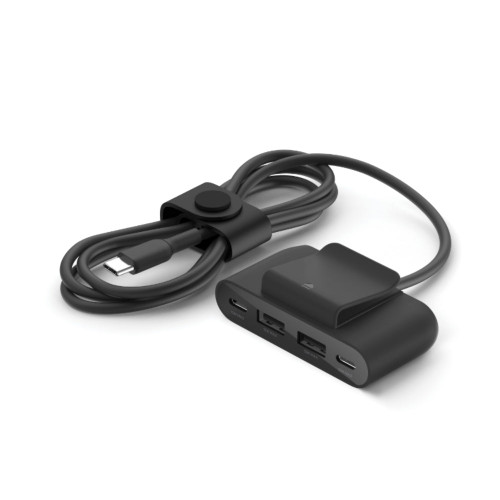 BELKIN BoostCharge 4-Port Charger 30W with Clip - 2x USB-C and 2x USB-A Ports -