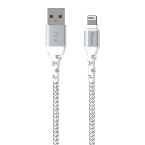 ENERGIZER Cable USB-A to Lightning Braided Cable 2M - White