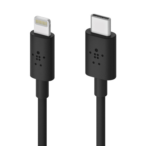BELKIN BoostCharge USB-C Cable with Lightning Connector 1Meter - Black
