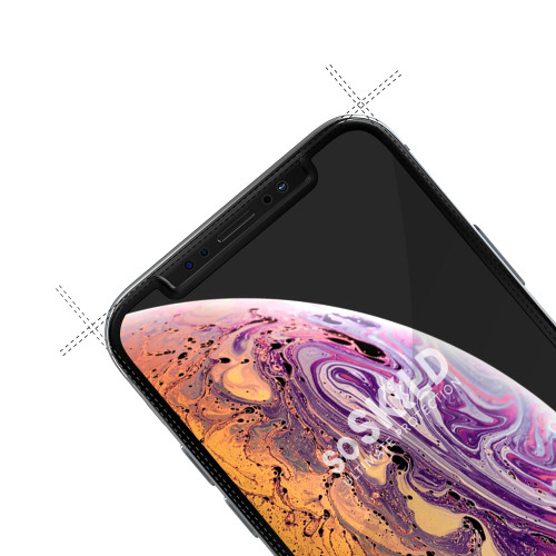 SO SKILD iPhone XS/X Absorb Impact Case - Transparent & Tempered Glass Sp