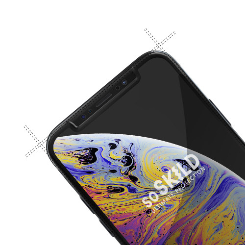 SO SKILD iPhone XS Max Absorb Impact Case - Transparent & Tempered Glass Sp