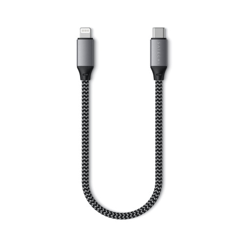 SATECHI USB-C to Lightning Short Cable 25cm - Gray