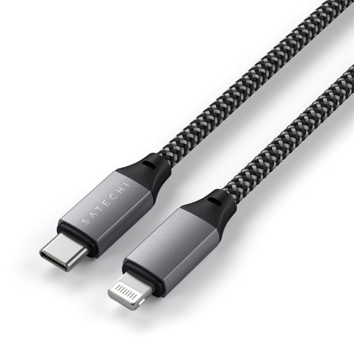 SATECHI USB-C to Lightning Short Cable 25cm - Gray