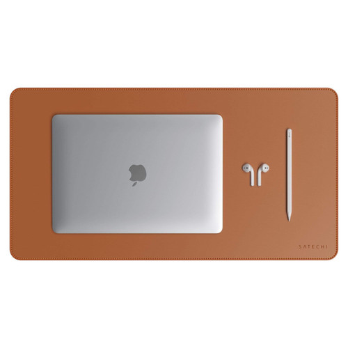 SATECHI Eco Leather Desk Mat - Brown