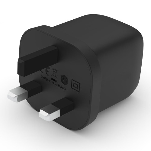 BELKIN BoostCharge 45W Dual USB-C PD Wall Charger w/ PPS - UK 3-Pin Plug - Blac BELKIN BoostCharge 45W Dual USB-C PD Wall Charger w/ PPS - UK 3-Pin Plug - Blac