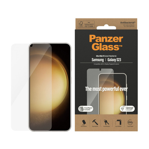 PANZERGLASS Ultra Wide Fit Screen Protector for Samsung Galaxy S23 - Clear with