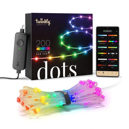 TWINKLY DOTS Starter Kit 10M - 200 LEDs RGB App-Controlled LED Light String Gen