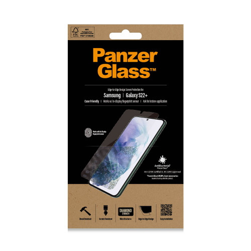 PANZERGLASS Samsung Galaxy S22+ Screen Protector - Black Frame
