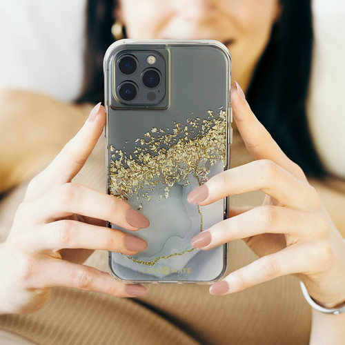 CASE-MATE iPhone 13 Pro - Karat Marble w/ Antimicrobial-Clear / Mobile Cases / New