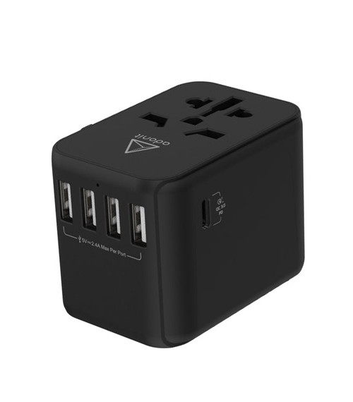 ADONIT Universal Travel Adapter 4A1C - International Wall Charger PD 30W (4 USB