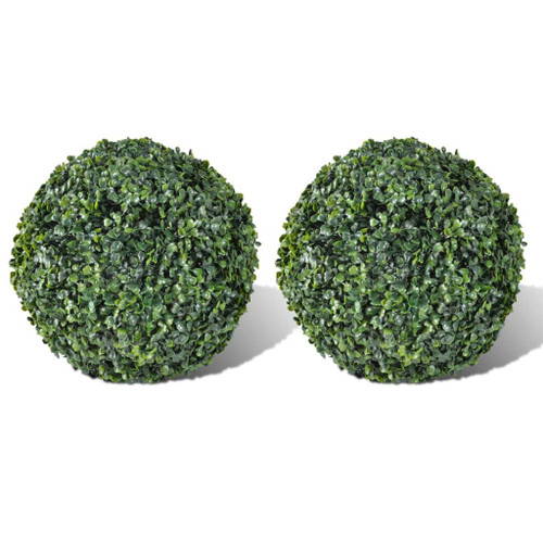 vidaXL Boxwood Ball Artificial Leaf Topiary Ball 27 cm 2 pcs