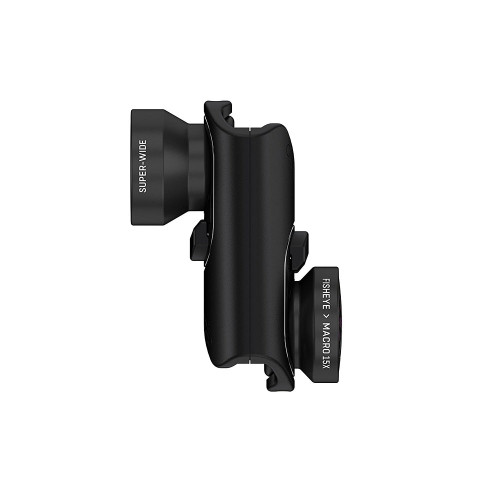 OLLOCLIP 3-In-1 Lens With Pendant And Stand Black / Black for iPhone 8-7/8-7 Pl