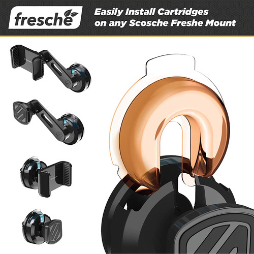 SCOSCHE Air Freshener Refill Cartridges for Fresche Mounts - 2 Packs - Leather
