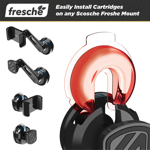 SCOSCHE Air Freshener Refill Cartridges for Fresche Mounts - 2 Packs - Cherry