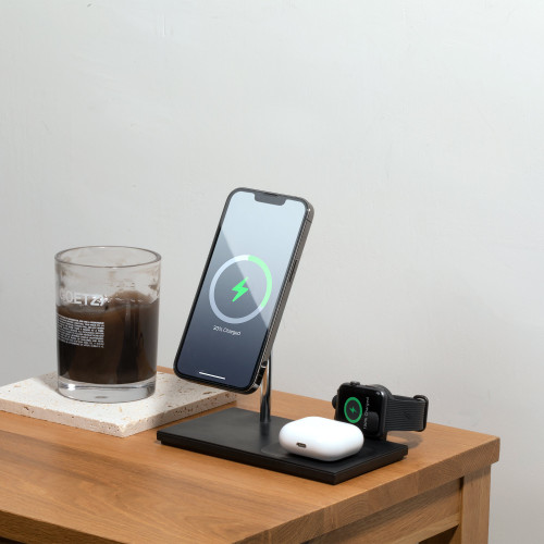 NATIVE UNION Snap Magnetic 3-in-1 Wireless Charger - Black