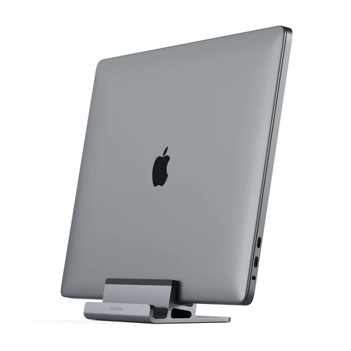 SATECHI Dual Vertical Laptop Stand - 2-in-1 Dock Stand - Space Grey-Gray / Hubs/Adapters / New