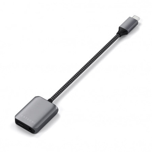 SATECHI USB-C to 3.5mm Audio & PD Adapter - Space Gray