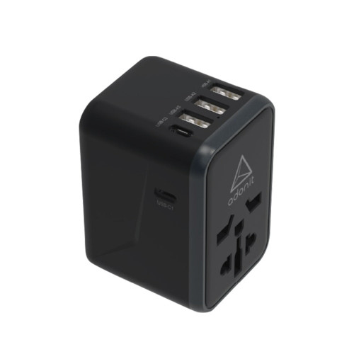 ADONIT Universal Travel Adapter 3A2C - International Wall Charger PD 61W (3 USB
