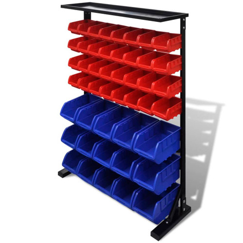 vidaXL Blue & Red Garage Tool Organiser