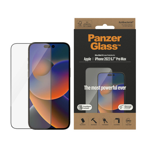 PANZERGLASS iPhone 14 Pro Max - Ultra-Wide Fit Screen Protector with Applicator
