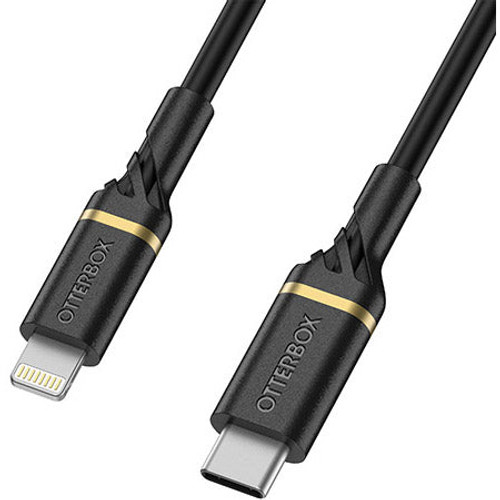 OTTERBOX USB-C to Lightning Cable 2 Meters - Black-Black / Cables USB-C to Lightning / New