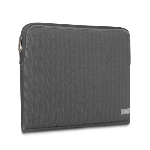 MOSHI Pluma Laptop Sleeve for MacBook Pro 14" - Herringbone Gray