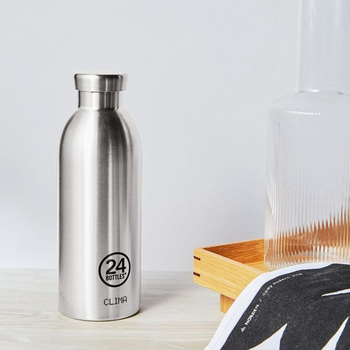 24BOTTLES Clima Double Walled Stainless Steel Water Bottle - 850ml - Steel 24BOTTLES Clima Double Walled Stainless Steel Water Bottle - 850ml - Steel