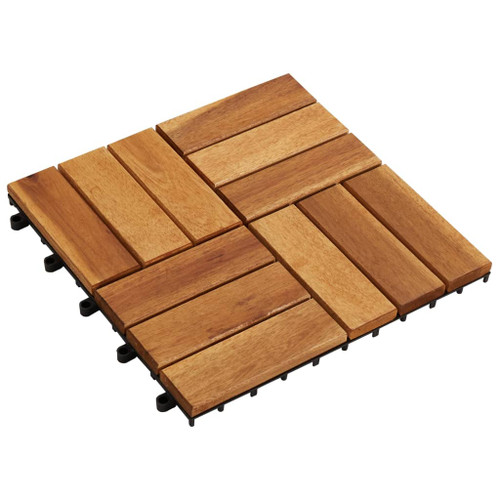 vidaXL 10 pcs Acacia Decking Tiles 30 x 30 cm