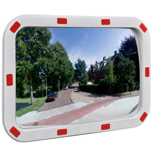 vidaXL Convex Traffic Mirror Rectangle 40 x 60 cm with Reflectors