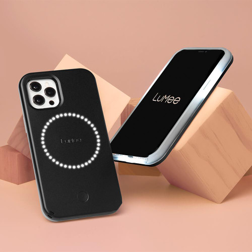LUMEE iPhone 13 - Halo Selfie Light Case - Matte Black