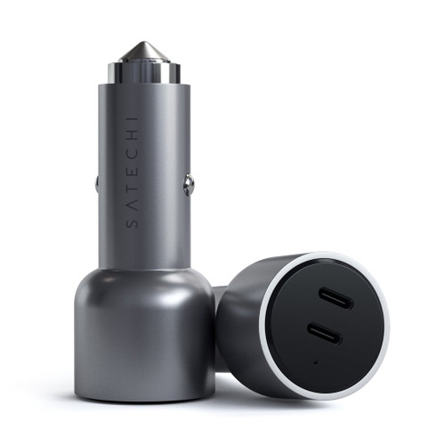 SATECHI 40W Dual USB-C PD Car Charger - Gray
