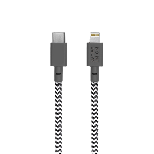 NATIVE UNION Belt USB-C to Lightning Charging Cable - 1.2M - Zebra-Multi-color / Cables USB-C to Lightning / New