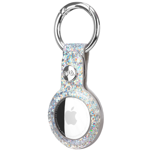 CASE-MATE Clip Ring Leather Keychain Apple AirTag Case - Sparkle