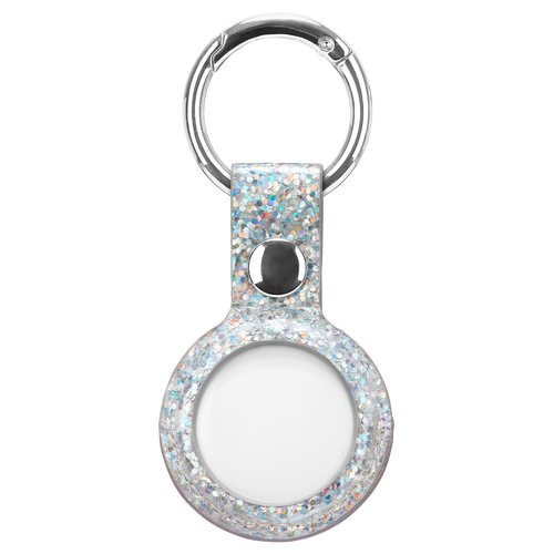 CASE-MATE Clip Ring Leather Keychain Apple AirTag Case - Sparkle