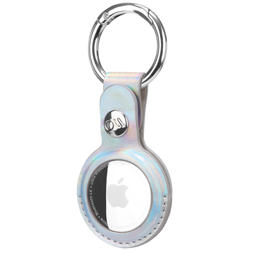 CASE-MATE Clip Ring Leather Keychain Apple AirTag Case - Iridescent