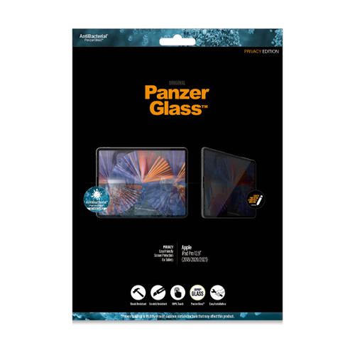 PANZERGLASS iPad Pro 12.9 2021/2020 Screen Protector Privacy Filter - Clear-Clear / Privacy Tablet Screen Protectors / New